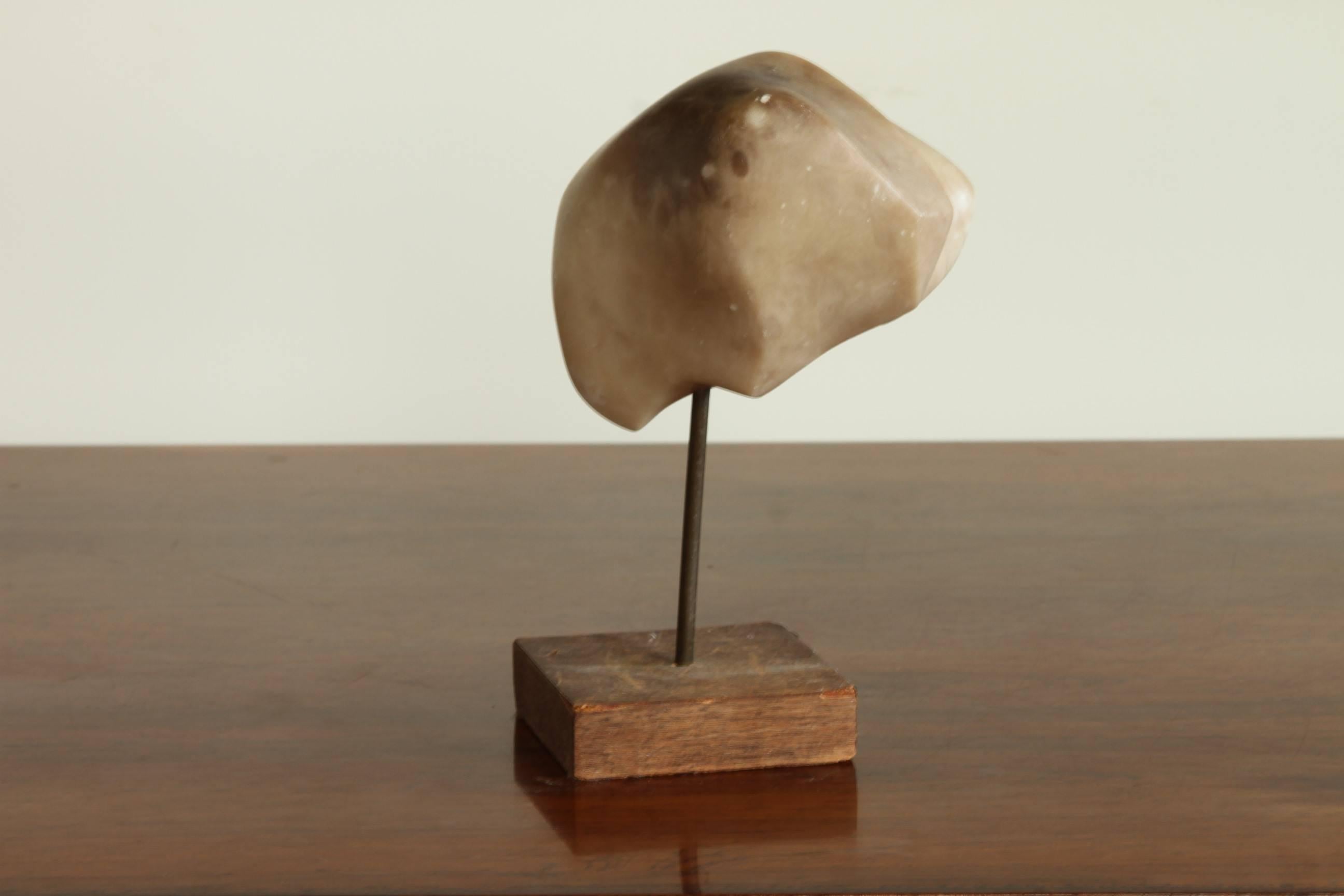 Mid-Century Modern Group of Three Midcentury Abstract Stone Sculptures