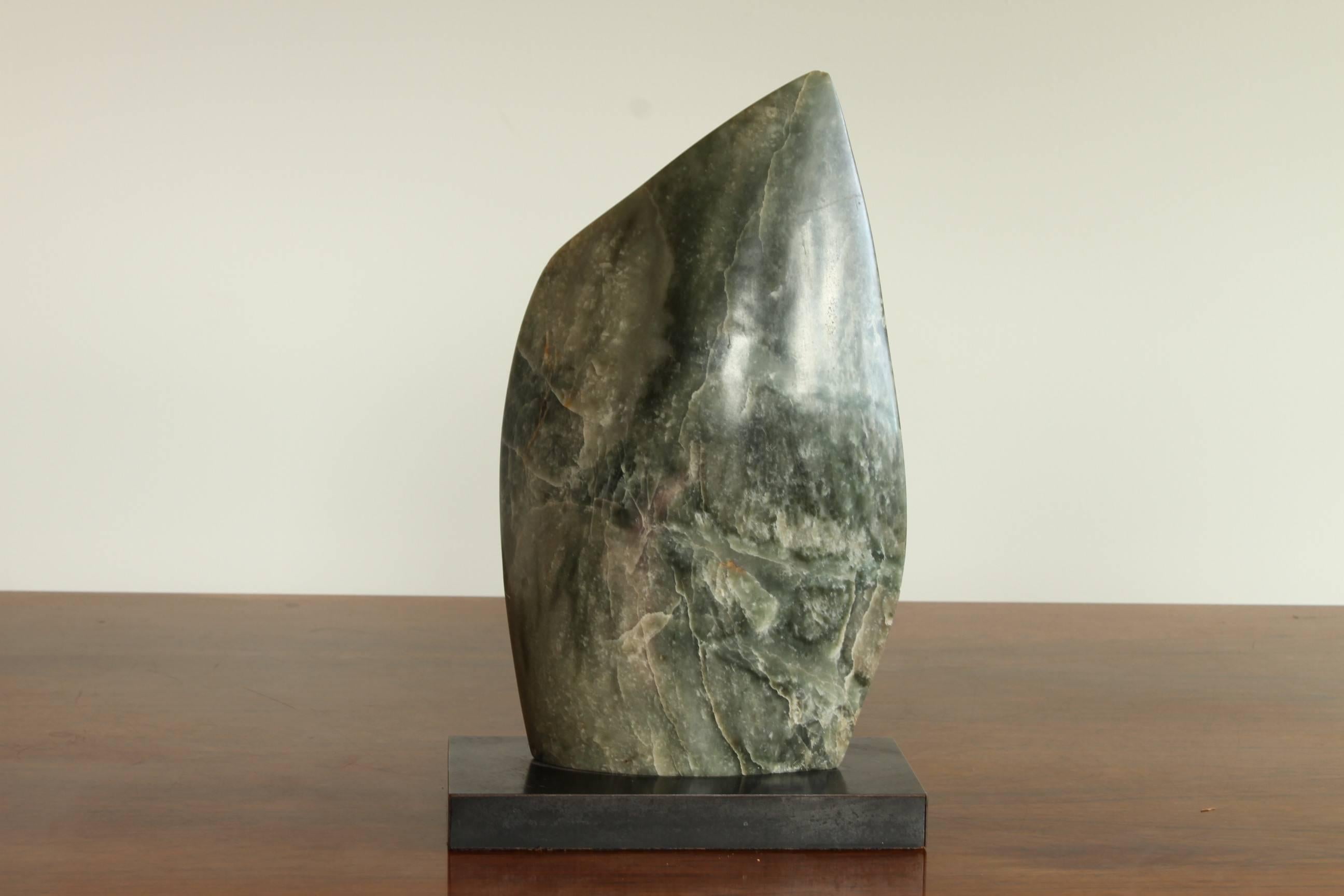 American Group of Three Midcentury Abstract Stone Sculptures