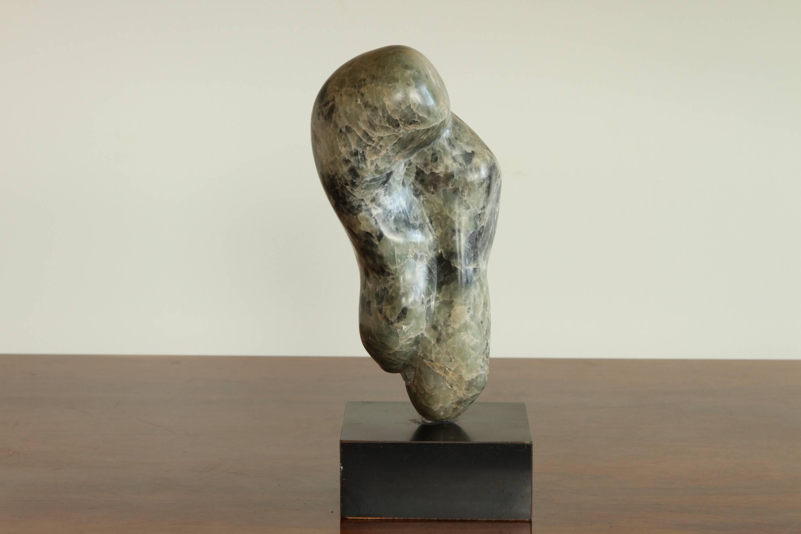 Carved Group of Three Midcentury Abstract Stone Sculptures