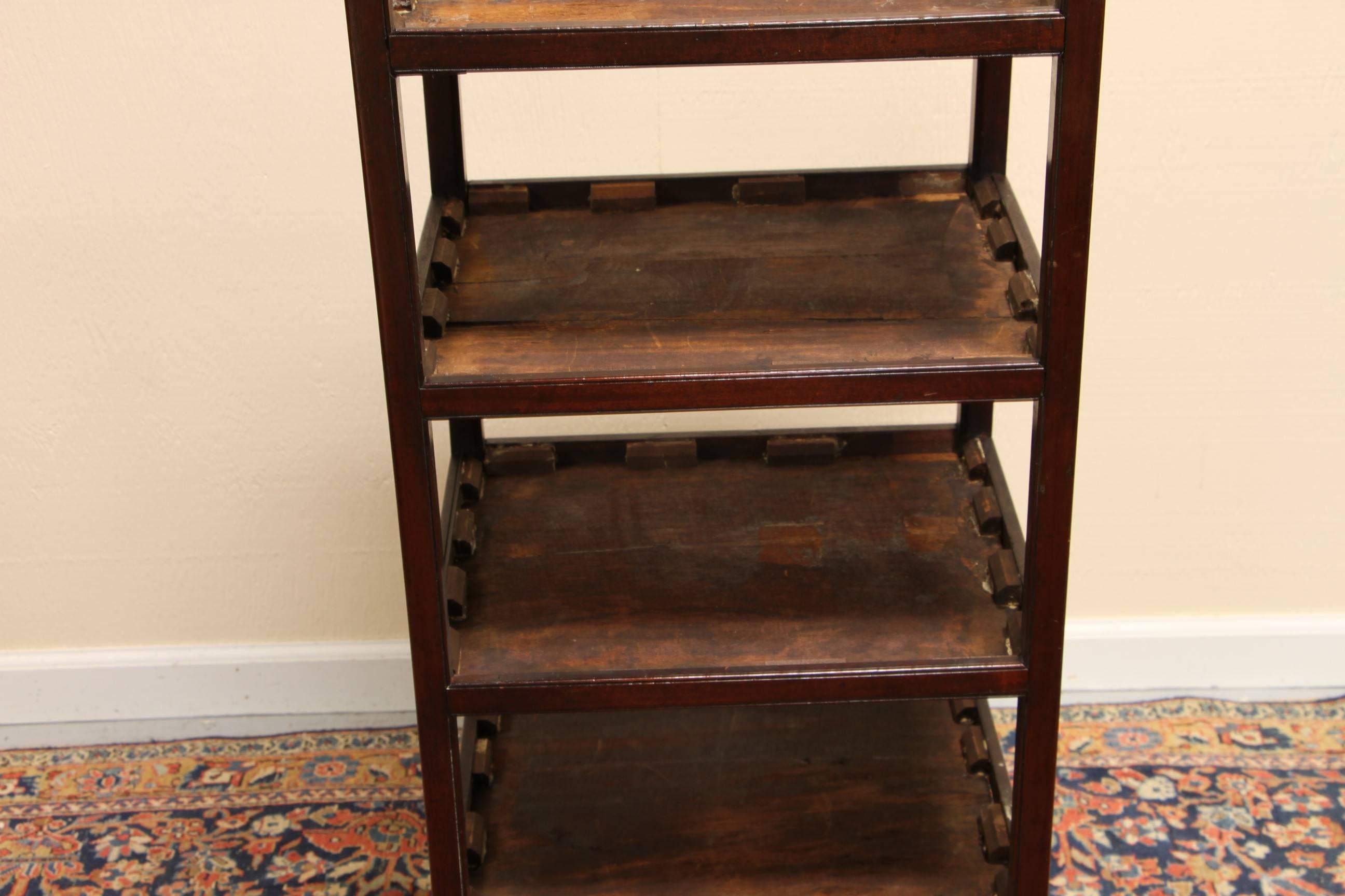 Antique English Five-Tier Mahogany Etagere 1