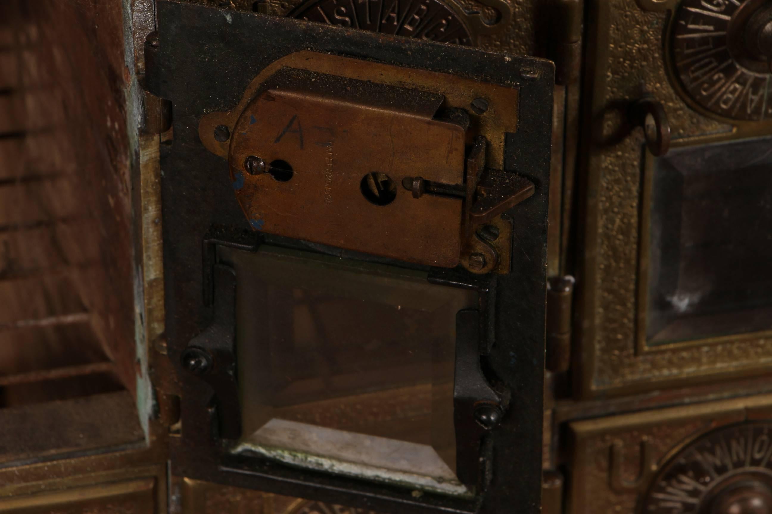 Bronze Antique 45 Door Post Office Mail Box