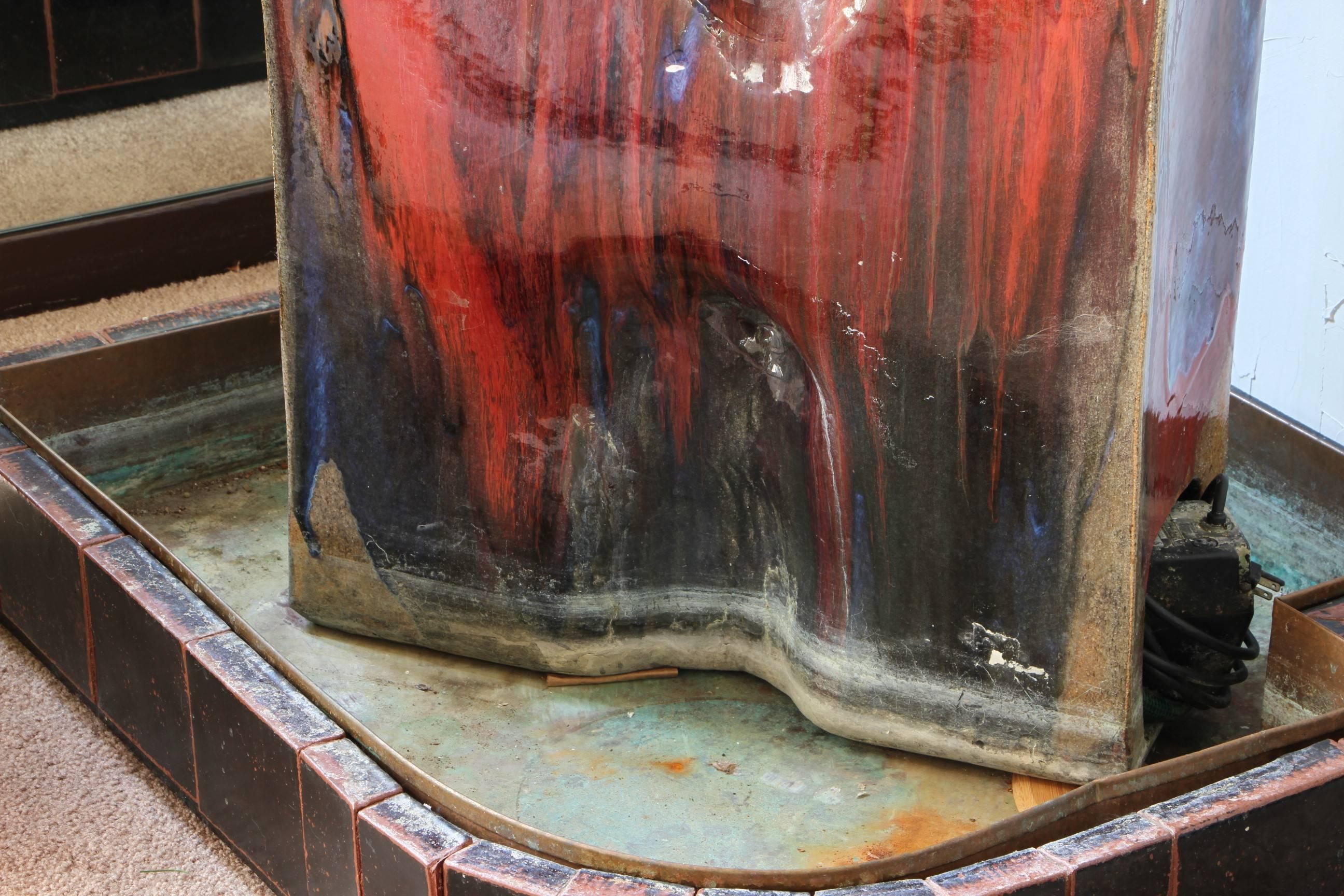 Monumentaler keramischer Brunnen aus handgefertigter Keramik (Moderne der Mitte des Jahrhunderts) im Angebot
