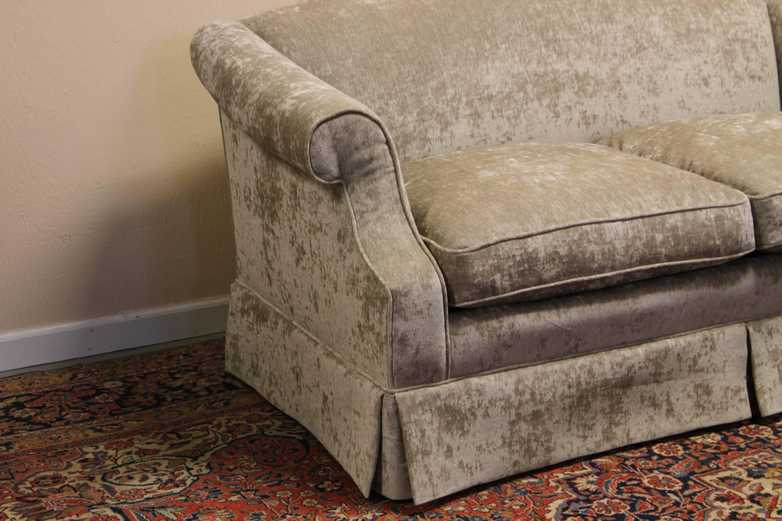 American Fine Shaved Velvet Fabric Loveseat