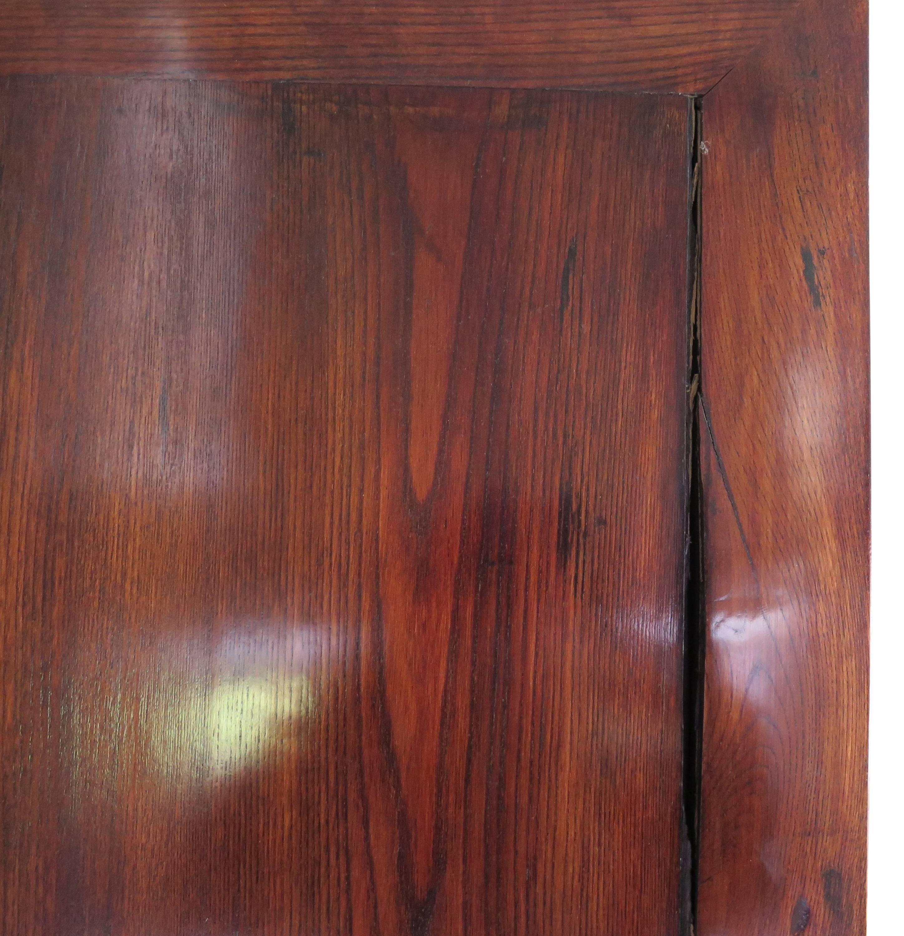 Slatted Wooden Corner Cabinet Set of Two 2