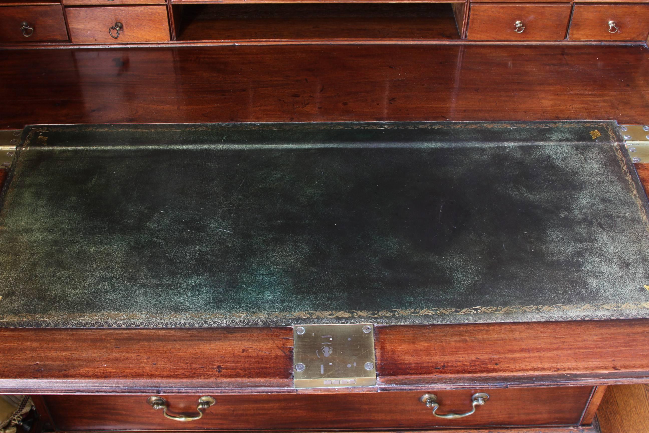 18th Century Antique American Mahogany Secretary Bookcase, circa 1760-1770