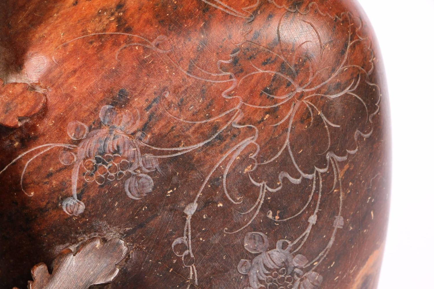 Antique Chinese Carved Red Soapstone Brush Pot at 1stdibs