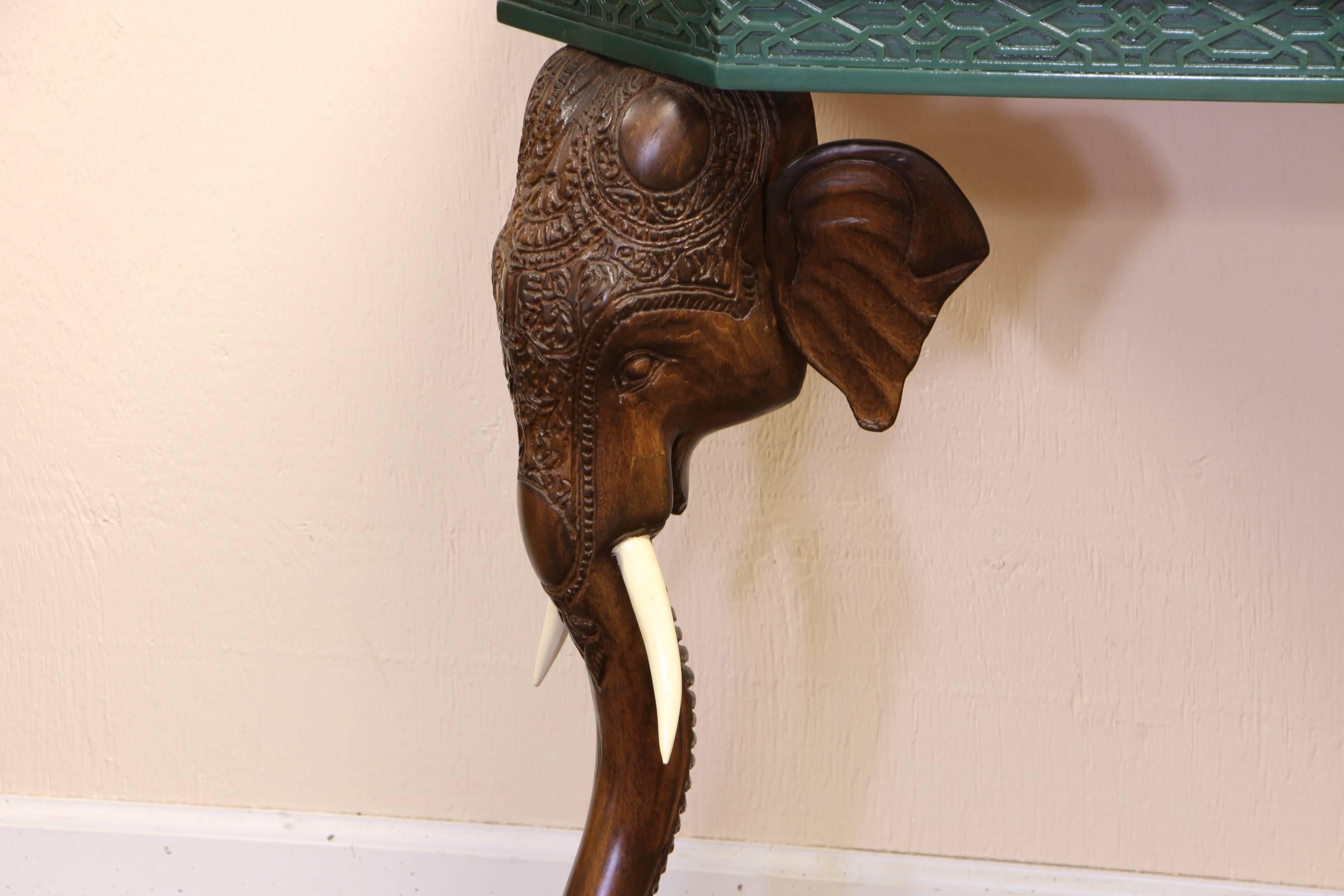 Mid-Century Elephant Head Console, Pair by Lewis Mittman 2