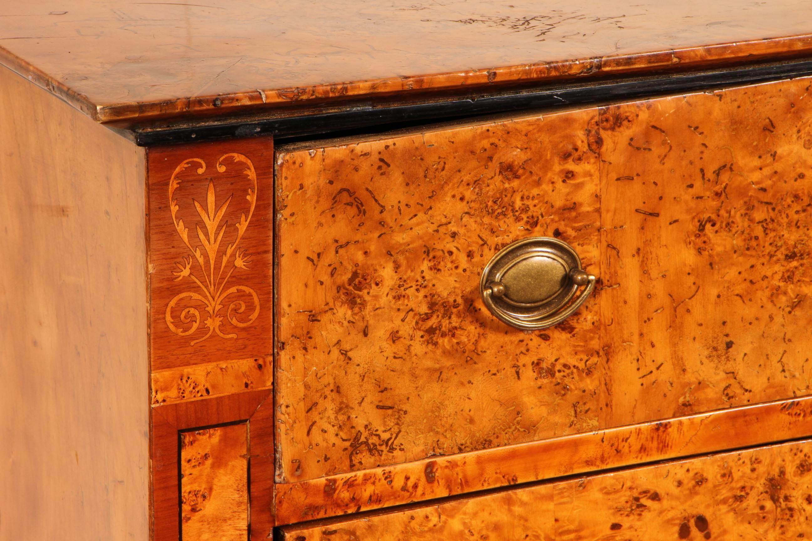 Fine Antique Burl Chest of Drawers For Sale 3