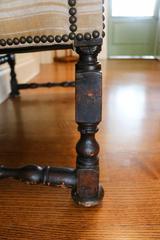 Antique Jacobean Style Camel Back Settee