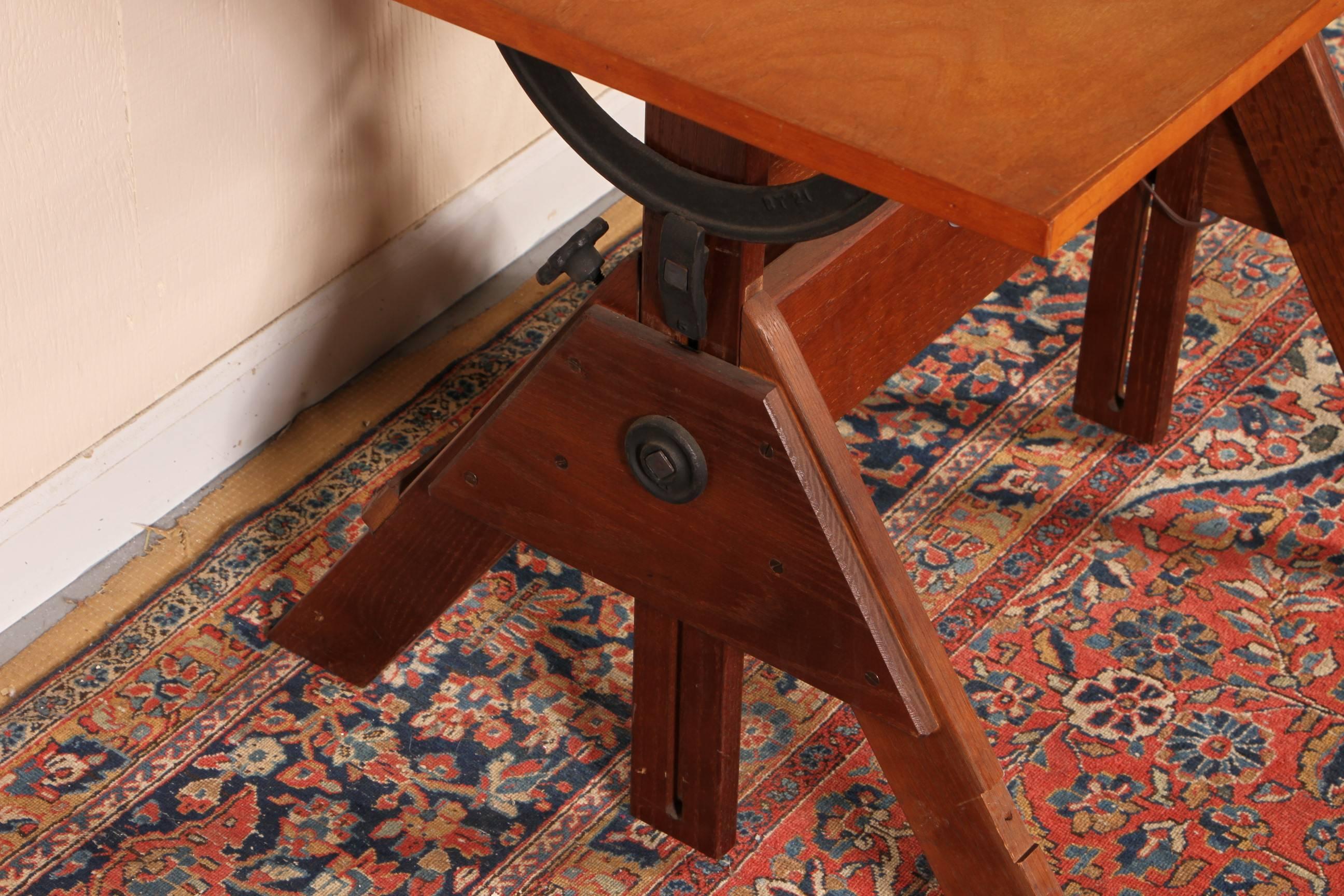 American Anco Bilt Industrial Animator's  Table with Light