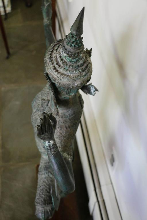 Antique Asian Bronze Statue of an Archer at 1stDibs