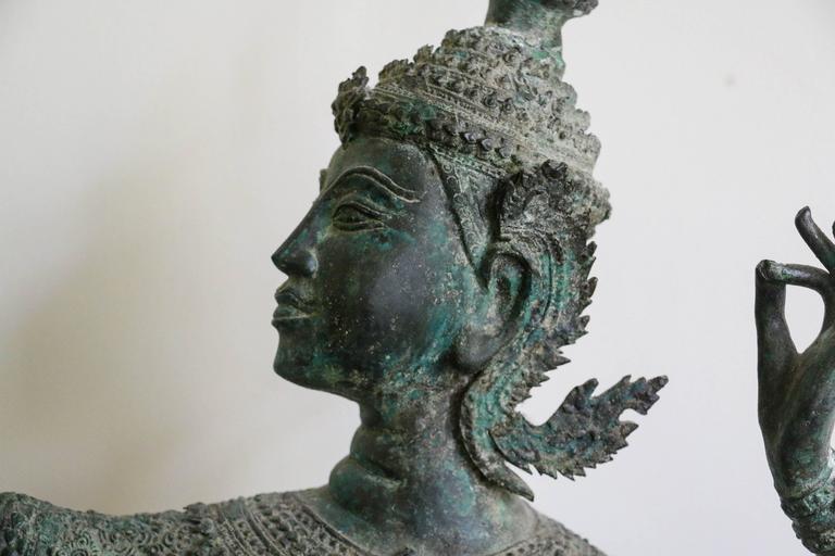 Antique Asian Bronze Statue of an Archer at 1stDibs