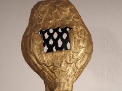 Mid-Century Gilt Owl Lantern