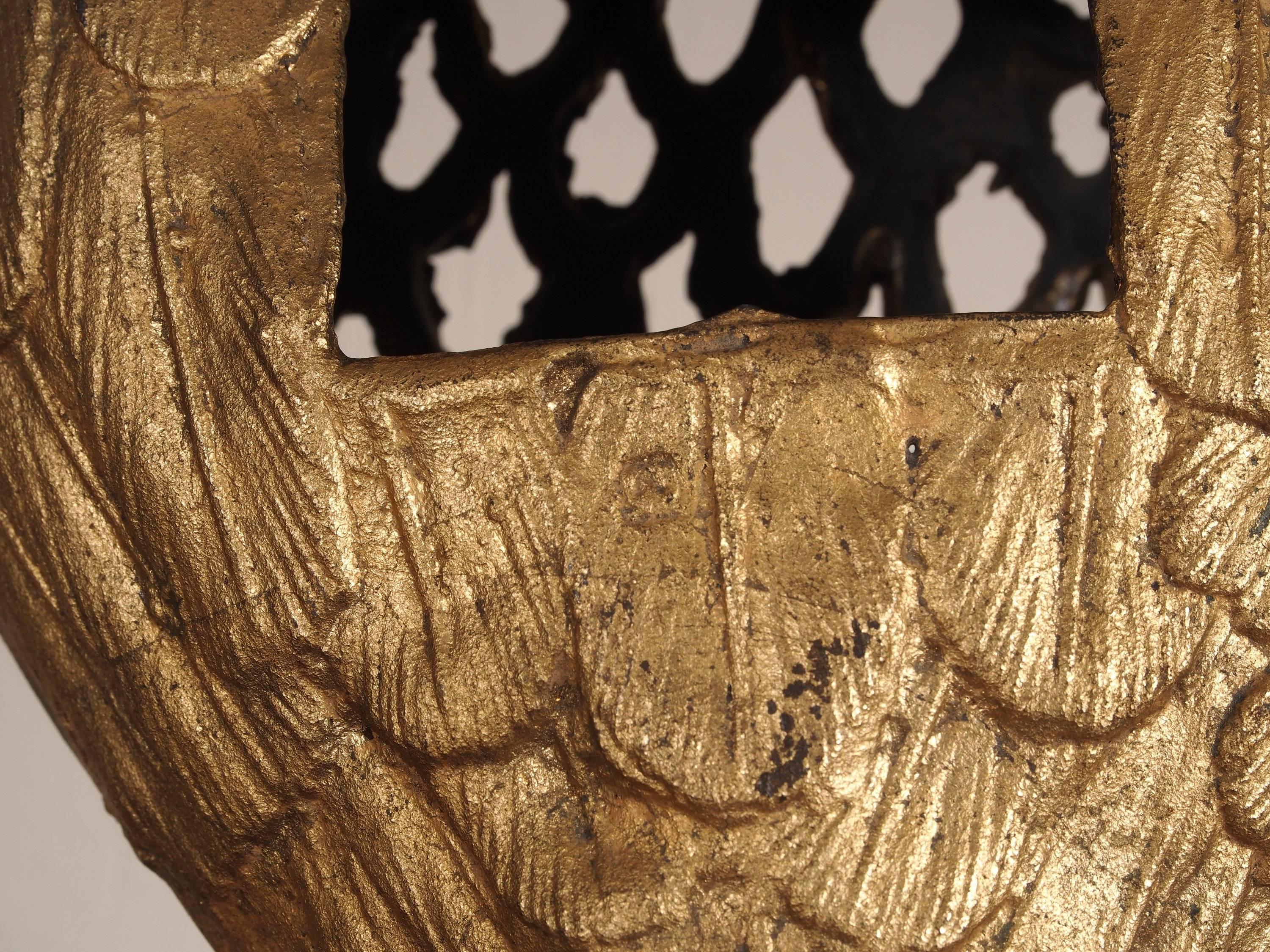 Mid-Century Gilt Owl Lantern 1