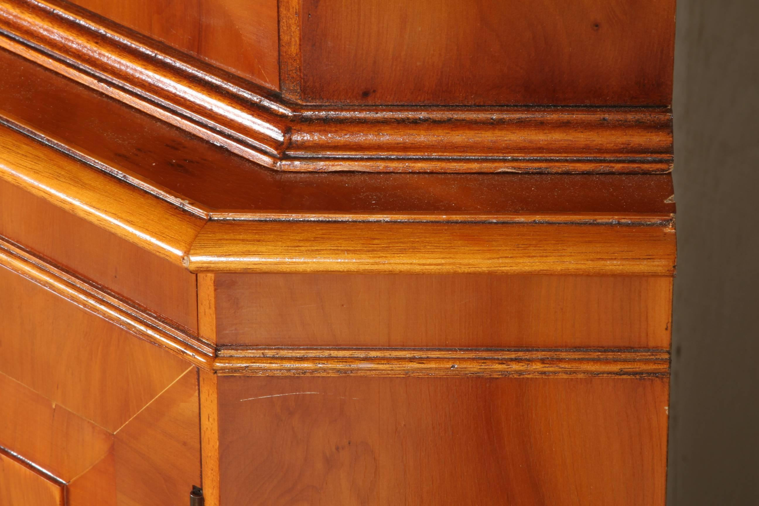 20th Century Yew Wood Corner Cabinet