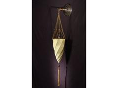 Group of Eight Fortuny Cesenda Silk Wall Sconces