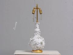 Antique Blanc de Chine Baluster Form Porcelain Vase Mounted as a Lamp