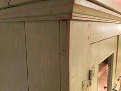 Antique Painted Step Back Cupboard