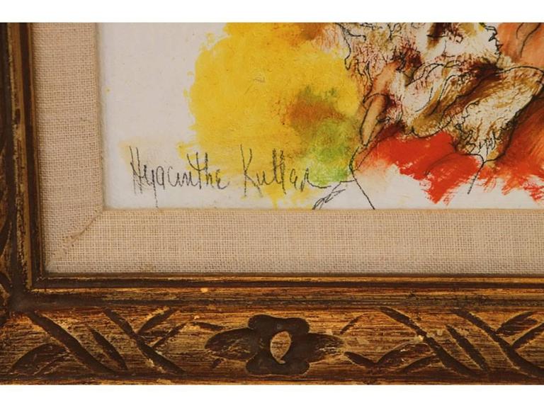 Hyacinthe Kuller MixedMedia on Masonite at 1stdibs