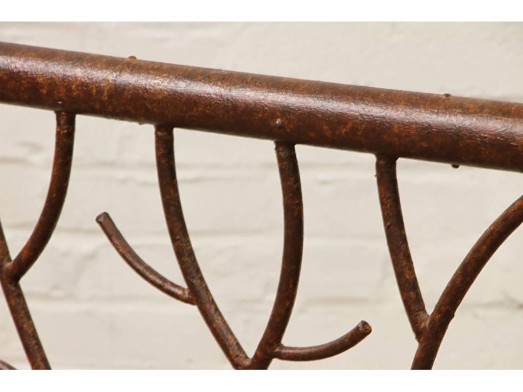 Mid-Century Modern Tree Form Iron Queen Bed in the Style of Diego Giacometti