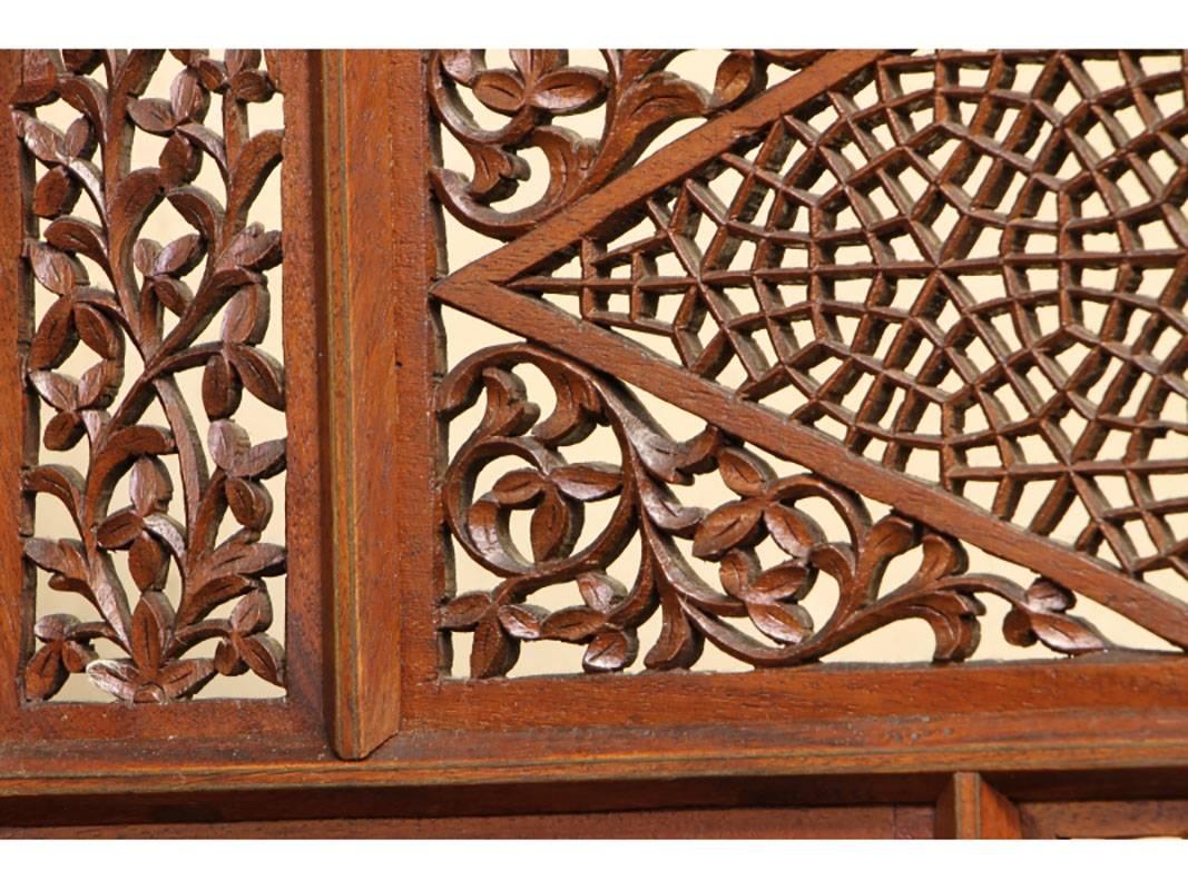 19th Century Unusual and Fine Moroccan Antique Four-Panel Screen