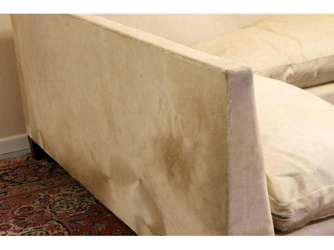 Blonde Calf Hide Sectional Sofa 4