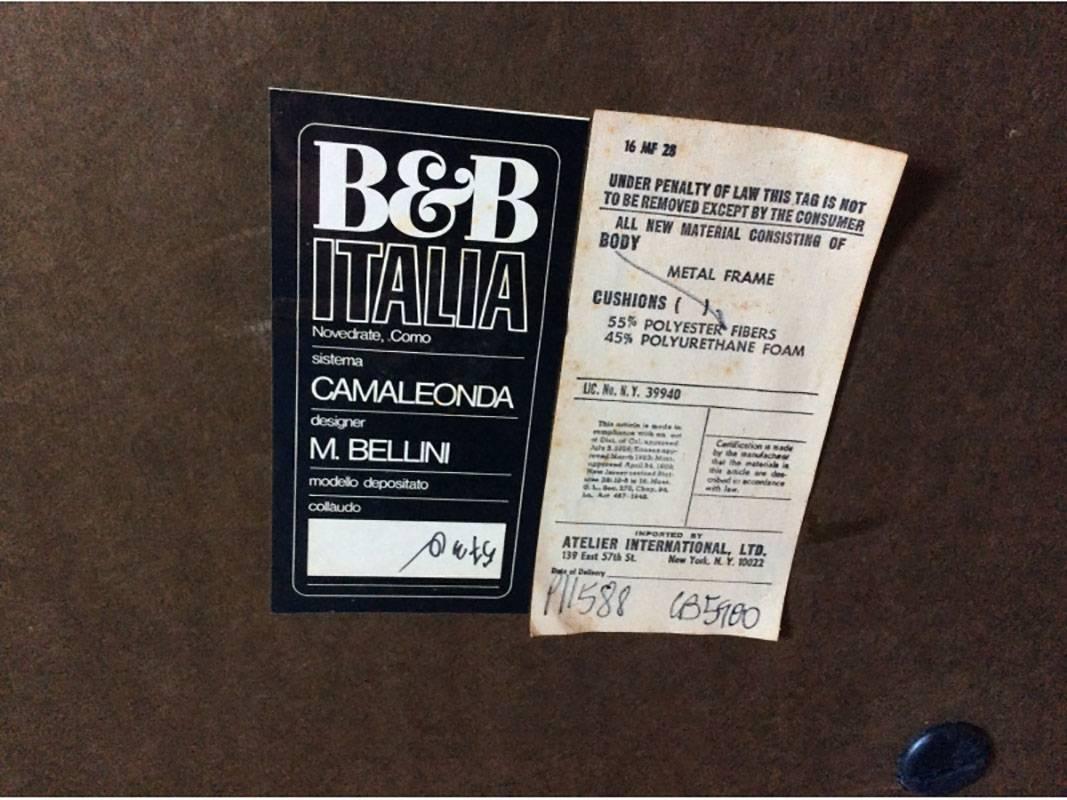 Cameleonda Modular Sofa and Gli Scacchi Table by Mario Bellini for B&B Italia 2