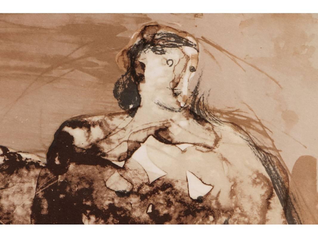 Henry Moore 'British' Signed Lithograph of a Reclining Figure In Good Condition In Bridgeport, CT