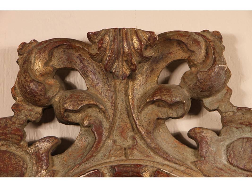 Carved Wood Baroque Style Wall Mirror 3