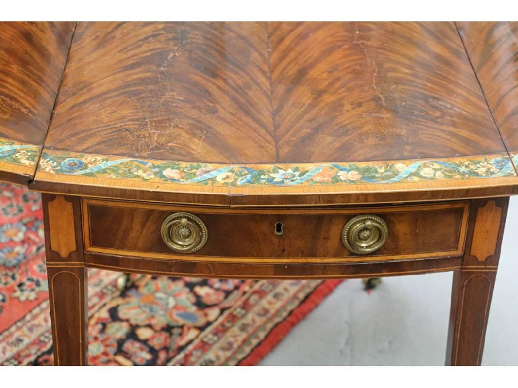 Pembroke-Tisch mit Malerei von George III. zur Restaurierung im Angebot 4