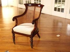 Compatible English Tub Back Library Chairs, circa 1820-1830