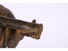 African Benin Style Bronze Figure of an Oliphant Player
