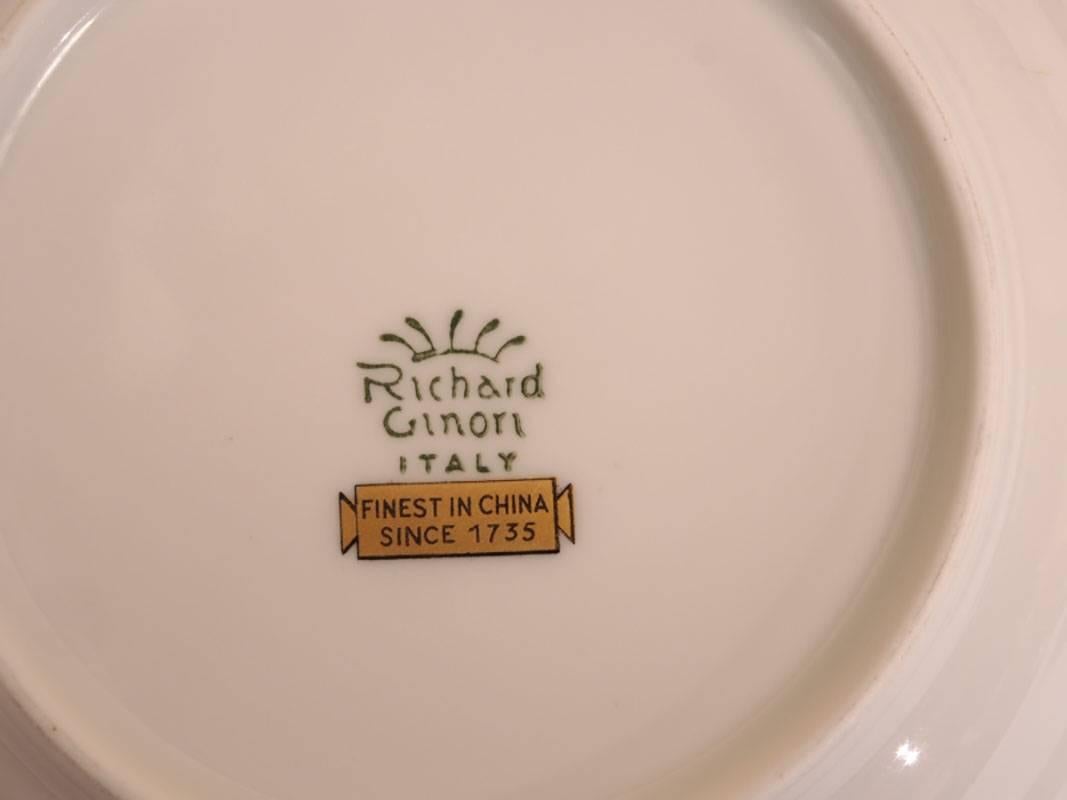 Mid-Century Modern Richard Ginori Ercolano Black Extensive Dinnerware Set Consisting Of 263 Pieces