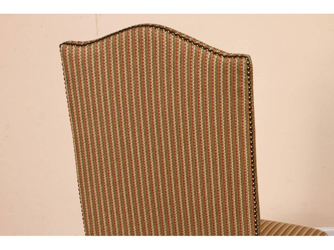 20th Century Set of Ten Vintage English Style Upholstered Dining Chairs