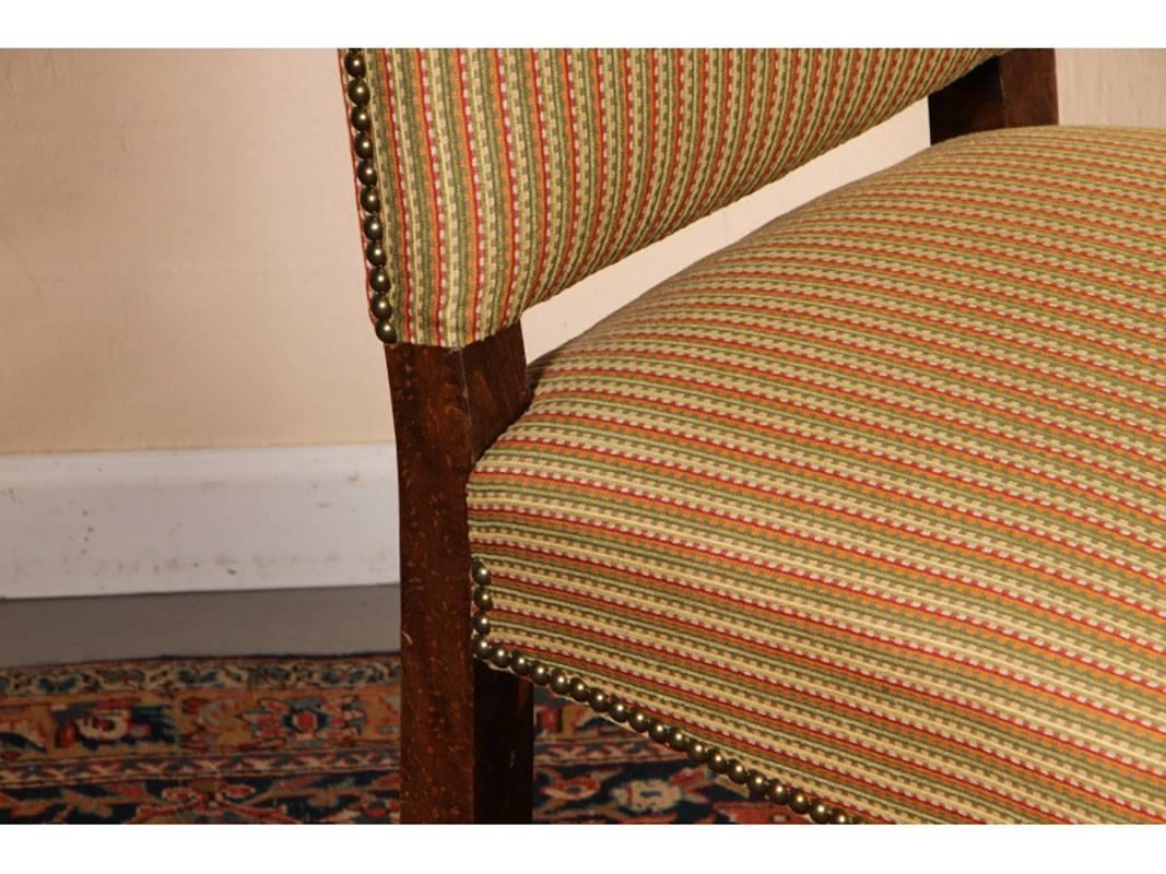 Set of Ten Vintage English Style Upholstered Dining Chairs In Excellent Condition In Bridgeport, CT