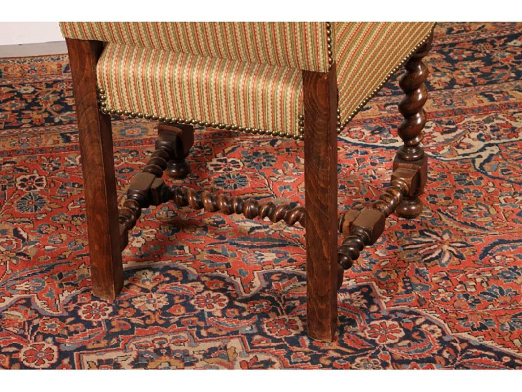 Set of Ten Vintage English Style Upholstered Dining Chairs 2
