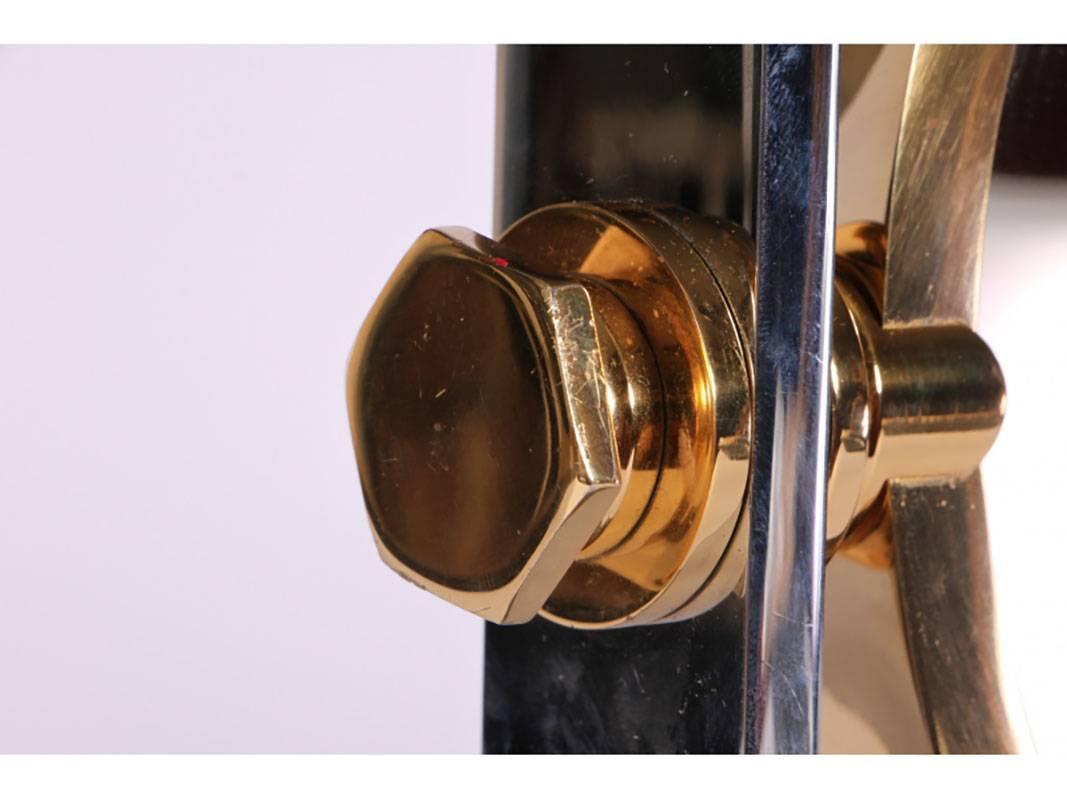 Mid-Century Modern Rare Karl Springer Brass and Nickel Vanity Mirror