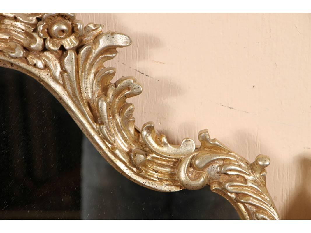 Rococo Pair of La Barge Silver Leaf Ornate Mirrors