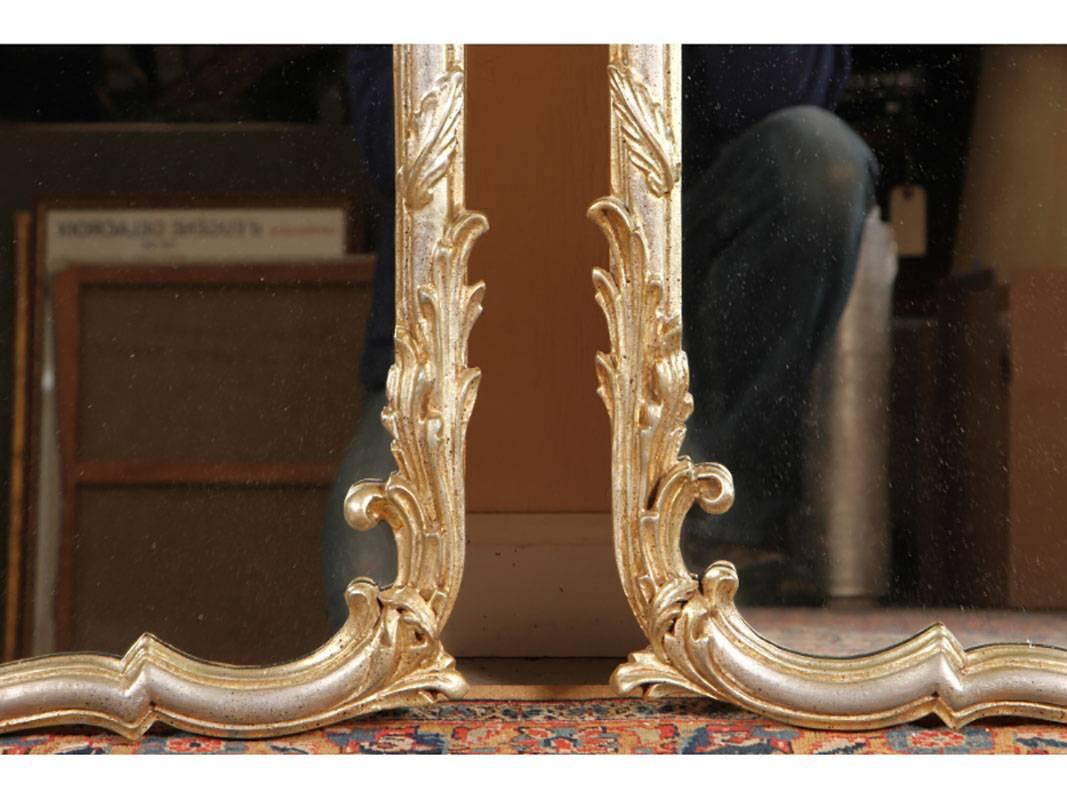 20th Century Pair of La Barge Silver Leaf Ornate Mirrors