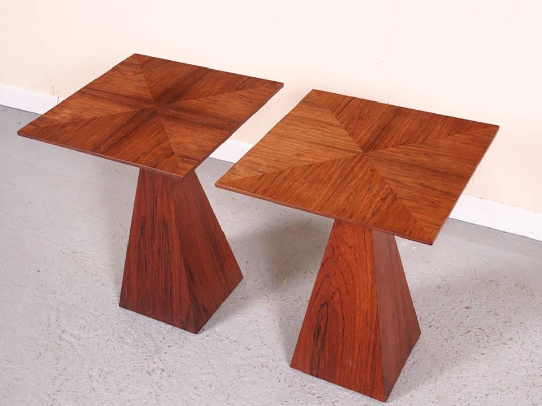 Mid-Century Modern Wenge End Table Pair by Harvey Probber