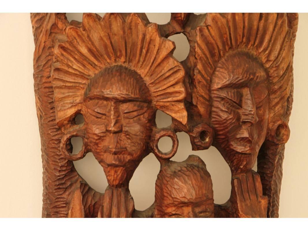 Wood Joseph Duroseau Tribal Carving