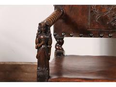 Antique Carved Jacobian Style Settee