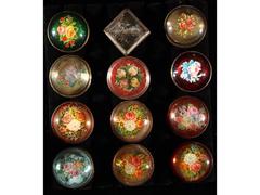 Impressive Collection of 82 Antique English Bridle Rosettes