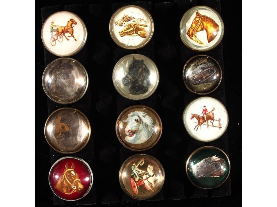 Colonial britannique Impressionnante collection de 82 rosettes anglaises anciennes en forme de bride en vente
