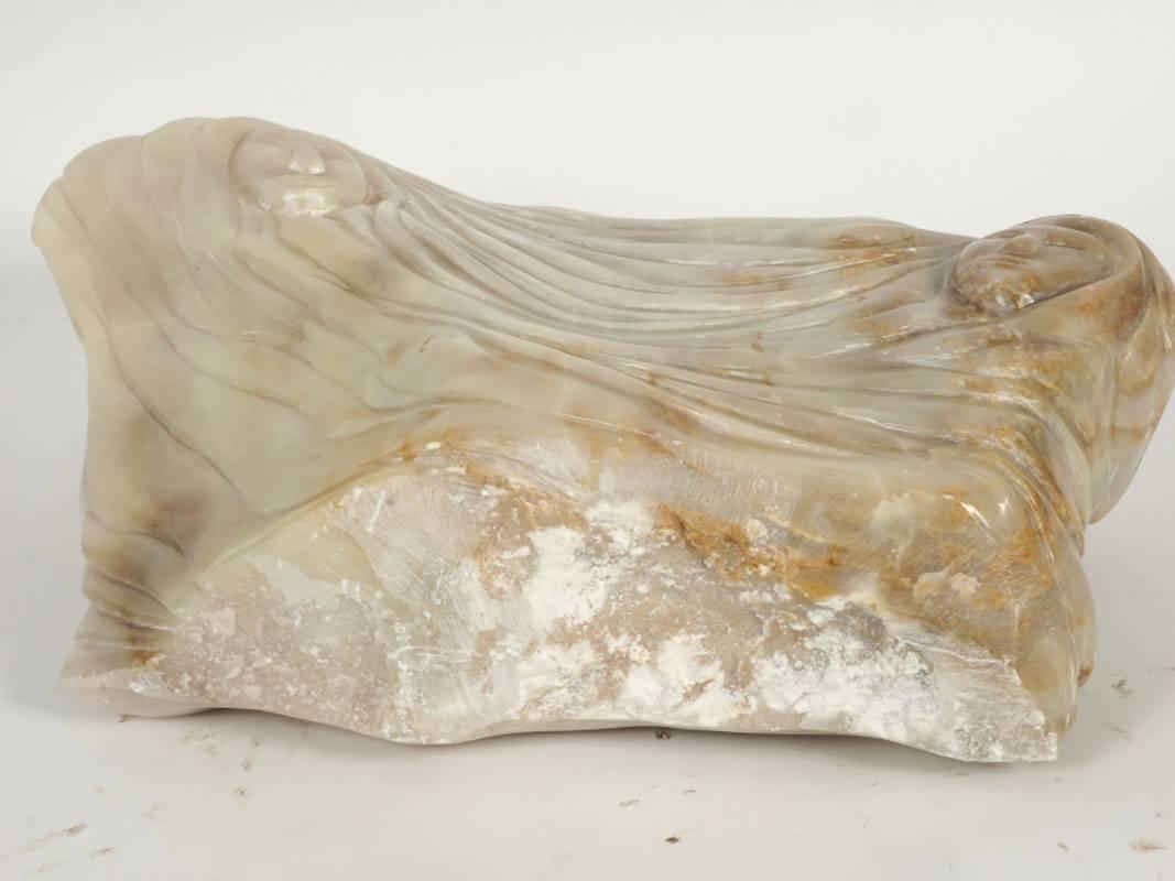 Abstrakte Padilla-Skulptur aus Alabaster von Pat (Geschnitzt) im Angebot