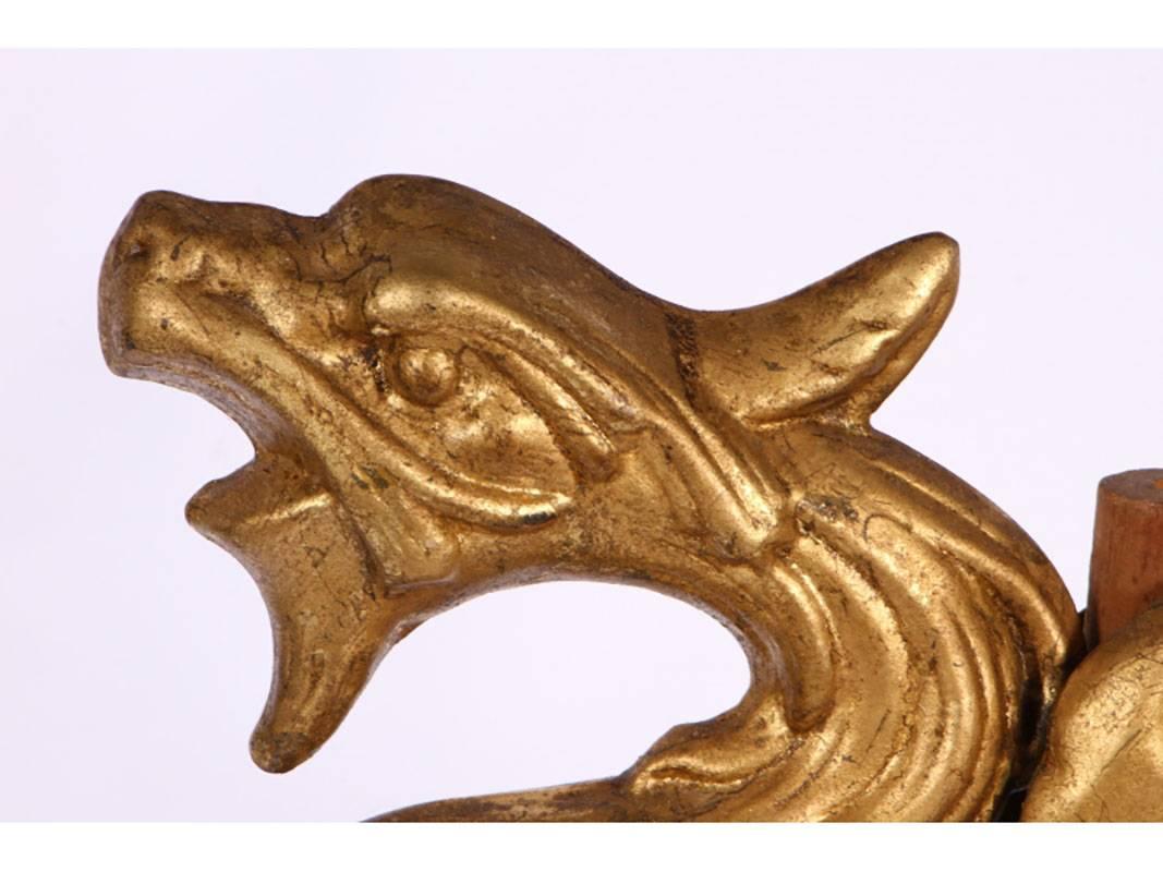 Gilt Metal Sculpture of a Dragon as a Decorative Weathervane 2