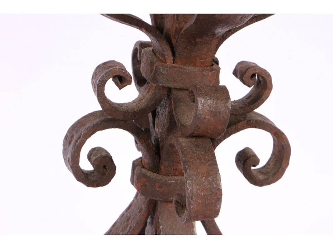 Wrought Iron Gilt Metal Sculpture of a Dragon as a Decorative Weathervane