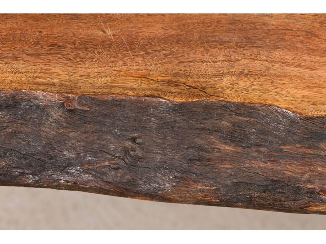 Custom Nakashima Style Rough Hewn Walnut Console Table  In Good Condition In Bridgeport, CT