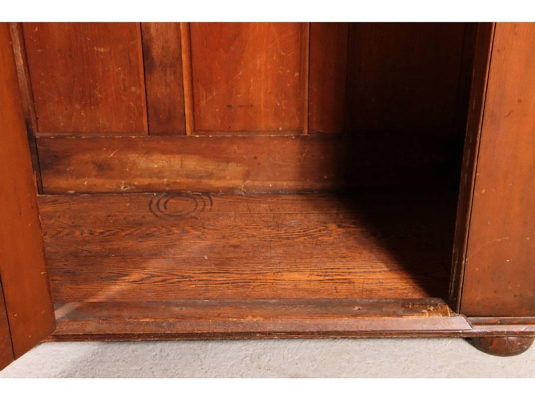 Wood 19th Century Paneled Coat Closet in Old Dry Finish