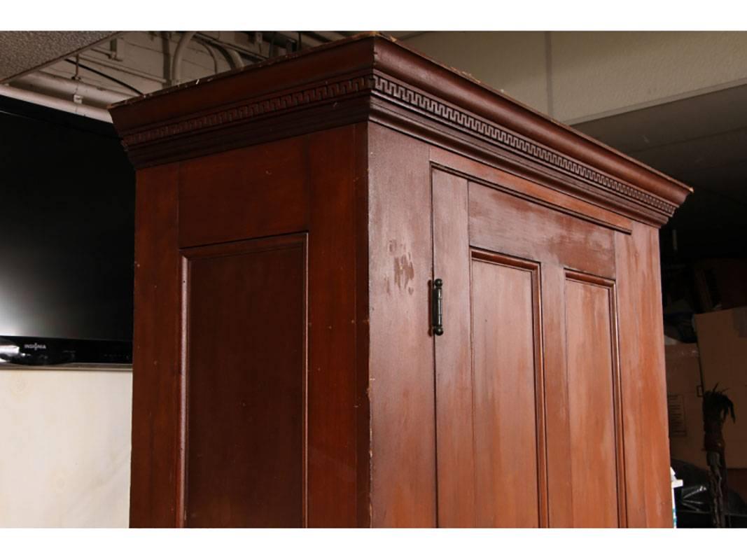 19th Century Paneled Coat Closet in Old Dry Finish 2